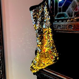 Christmas Stocking gold metallic